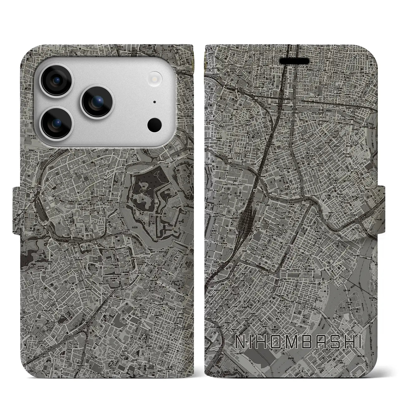 【日本橋(東京都)】地図柄iPhoneケース(手帳タイプ)