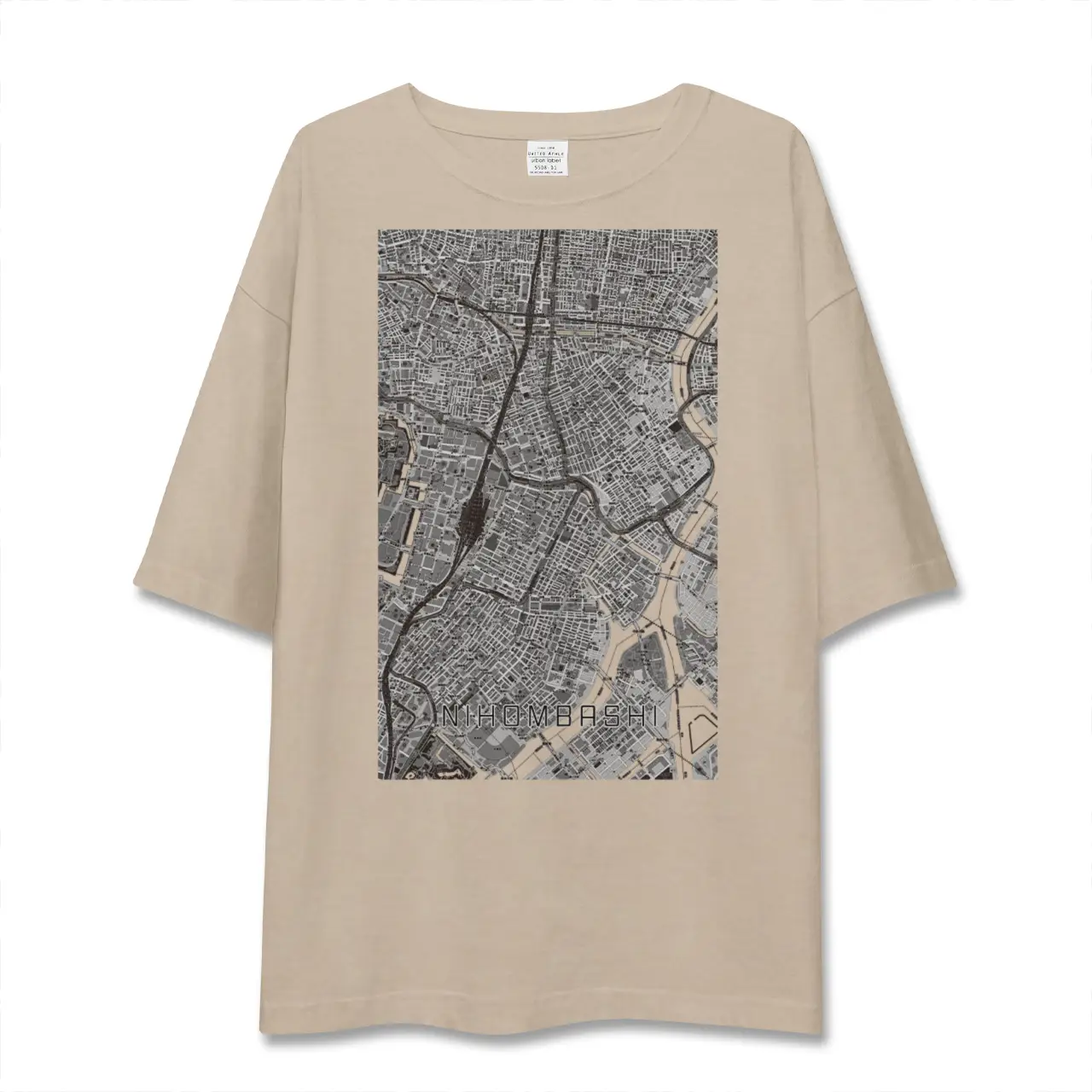 【日本橋(東京都)】地図柄ビッグシルエットTシャツ
