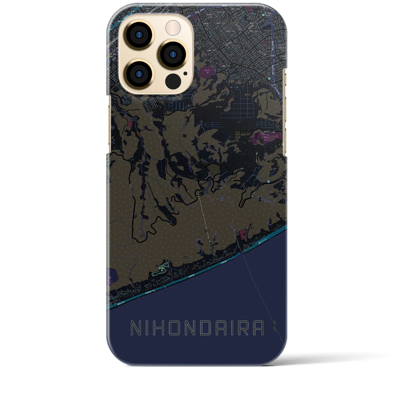 【日本平(静岡県)】地図柄iPhoneケース(バックカバータイプ)