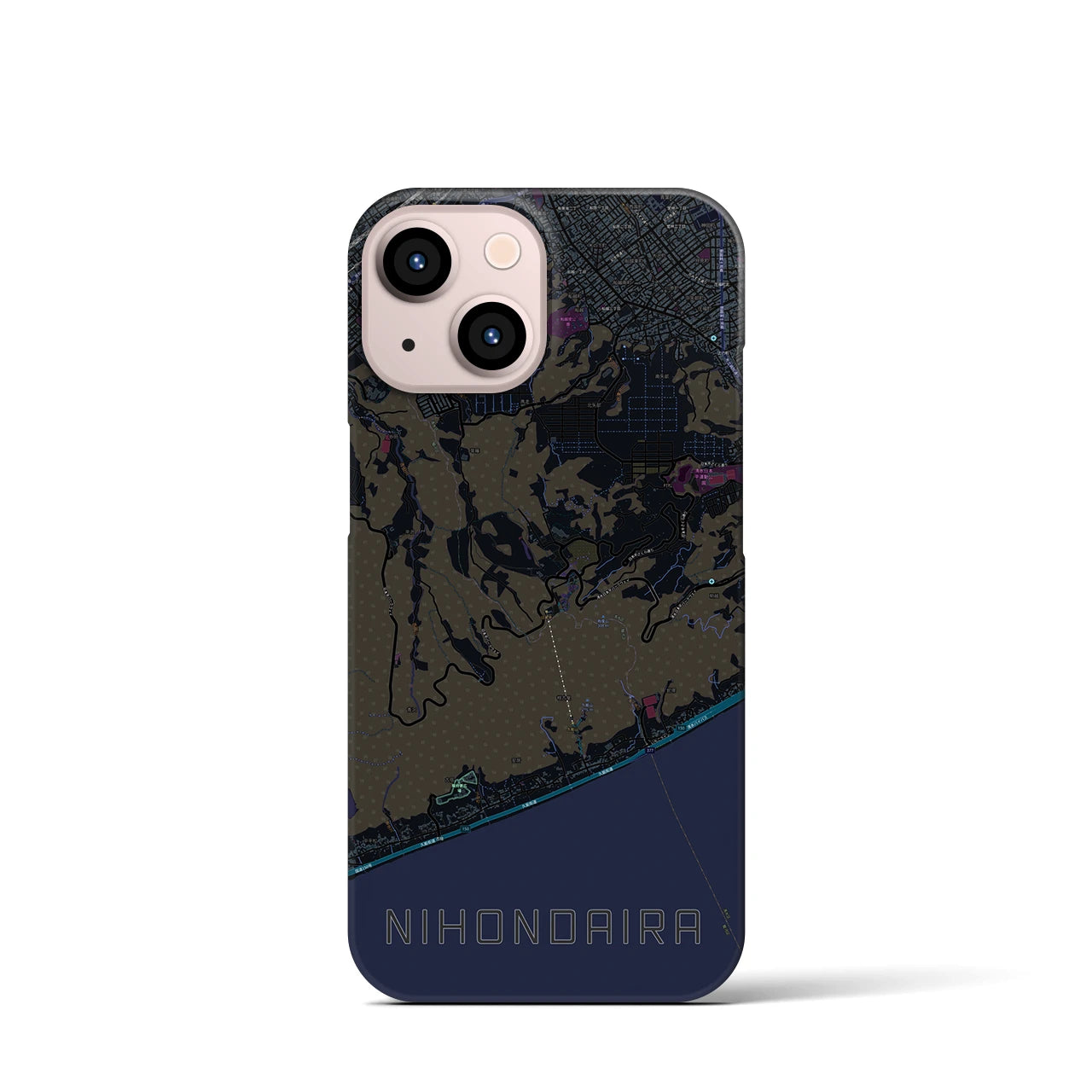 【日本平(静岡県)】地図柄iPhoneケース(バックカバータイプ)