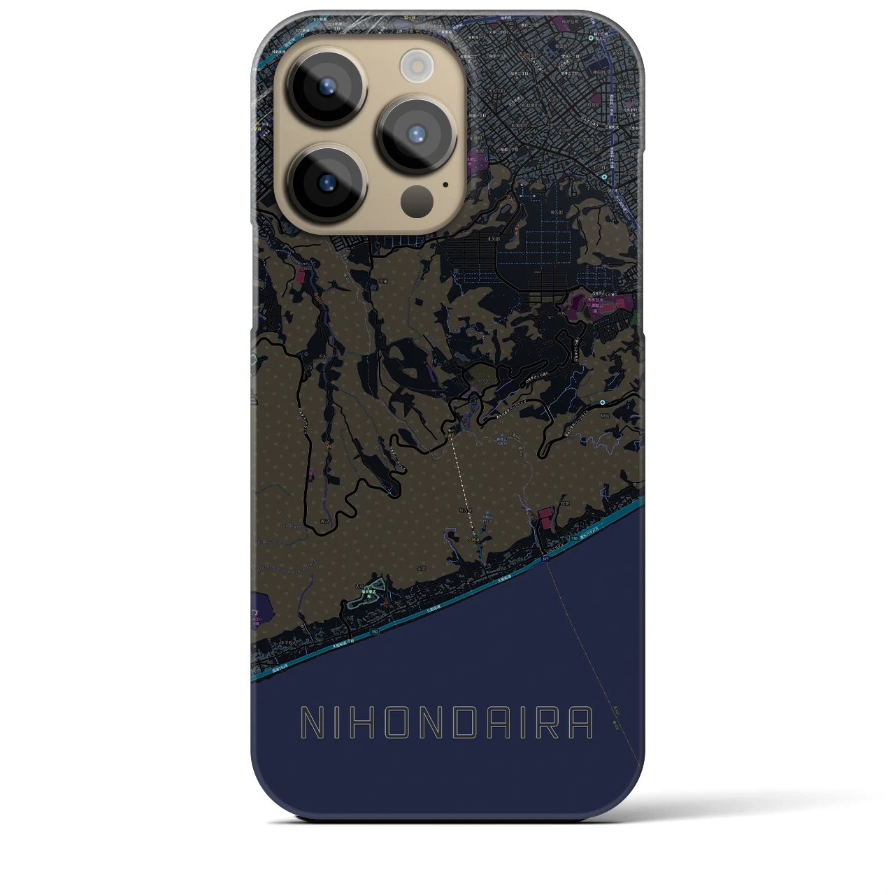 【日本平(静岡県)】地図柄iPhoneケース(バックカバータイプ)