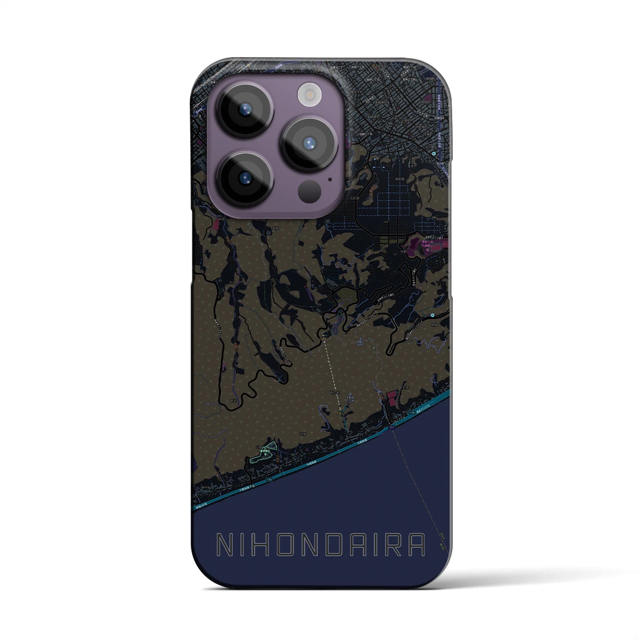 【日本平(静岡県)】地図柄iPhoneケース(バックカバータイプ)