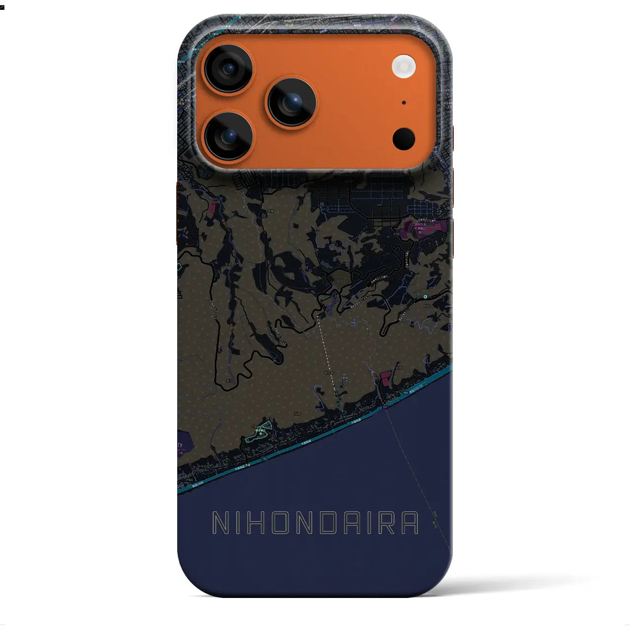 【日本平(静岡県)】地図柄iPhoneケース(バックカバータイプ)