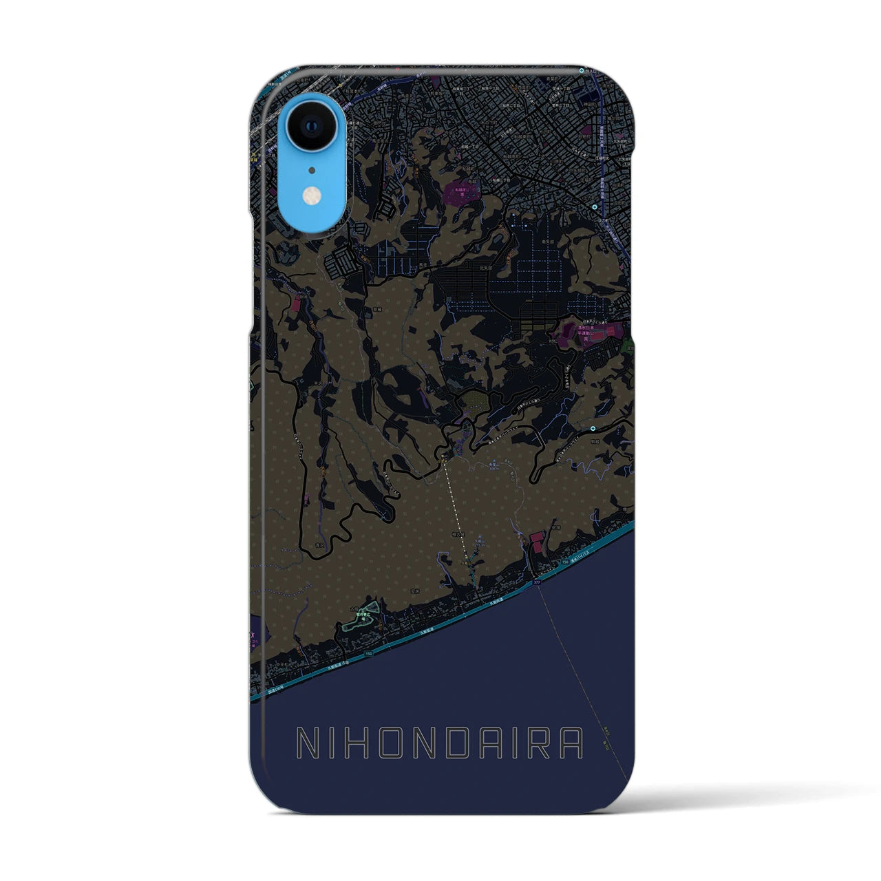 【日本平(静岡県)】地図柄iPhoneケース(バックカバータイプ)