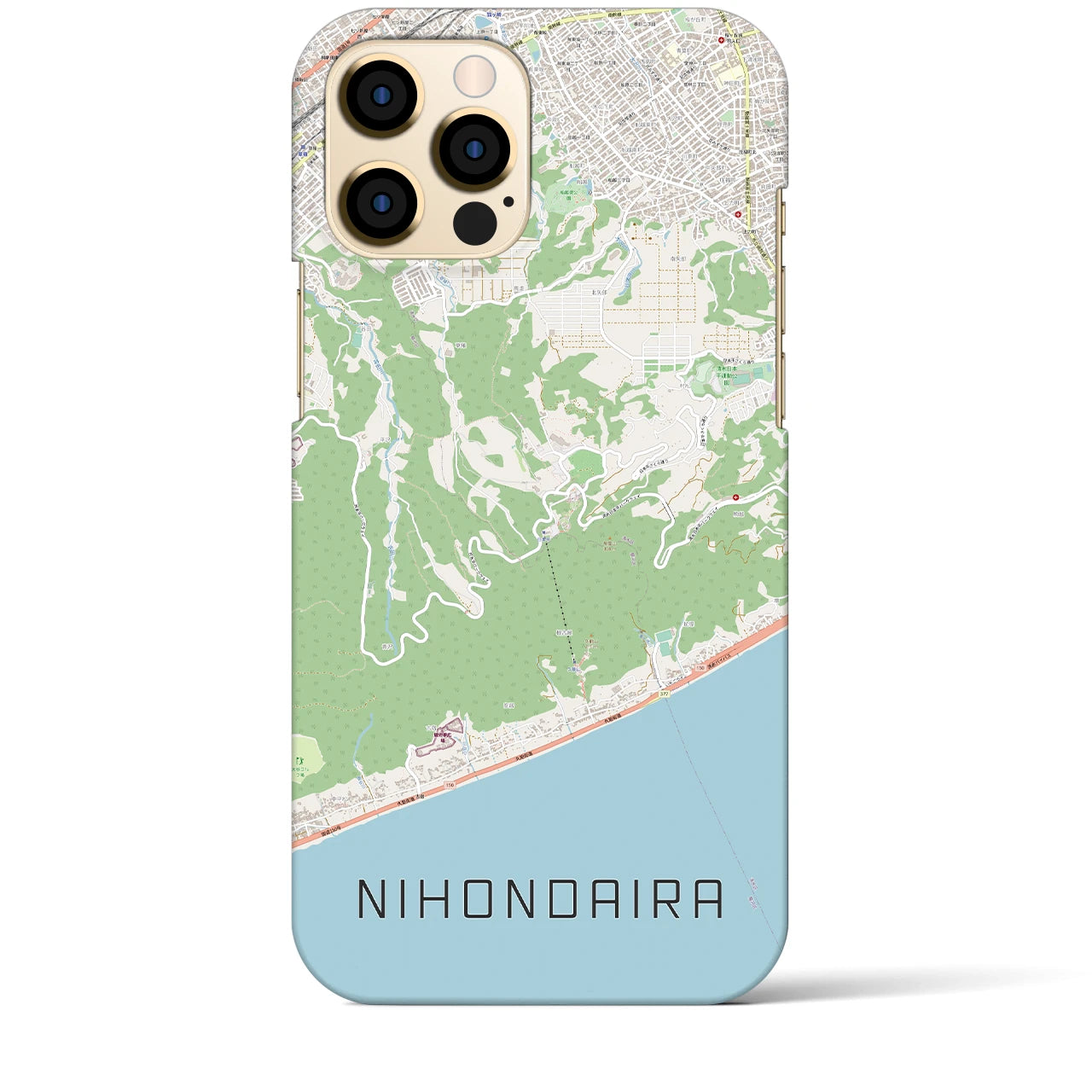 【日本平(静岡県)】地図柄iPhoneケース(バックカバータイプ)