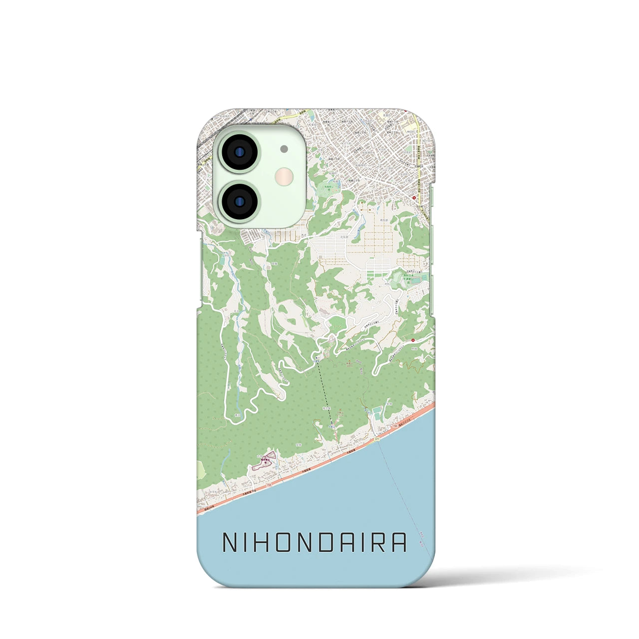 【日本平(静岡県)】地図柄iPhoneケース(バックカバータイプ)