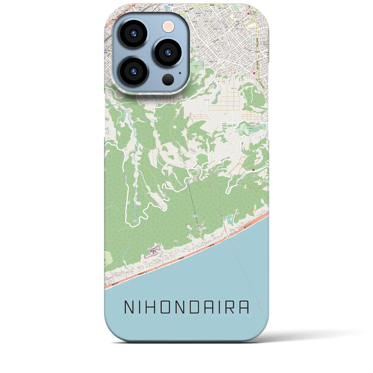 【日本平(静岡県)】地図柄iPhoneケース(バックカバータイプ)