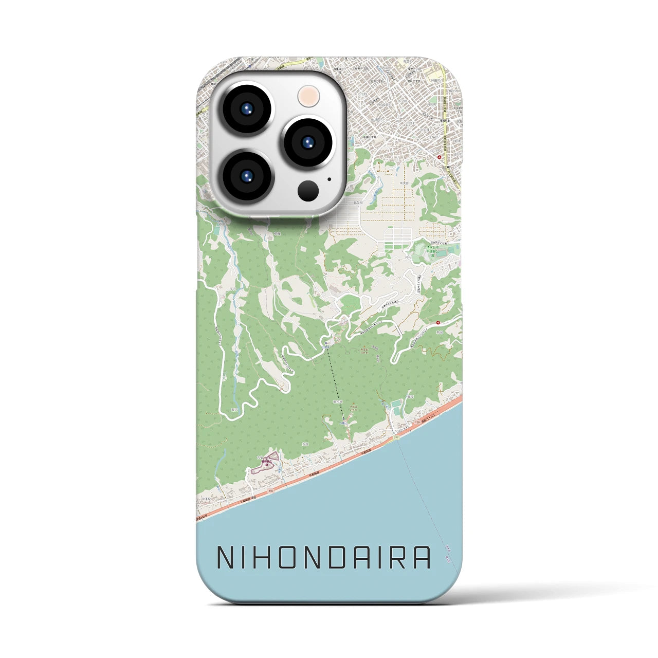 【日本平(静岡県)】地図柄iPhoneケース(バックカバータイプ)