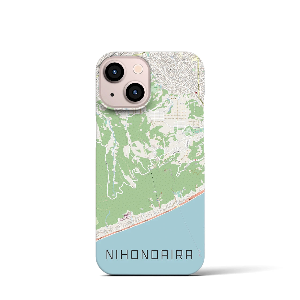 【日本平(静岡県)】地図柄iPhoneケース(バックカバータイプ)