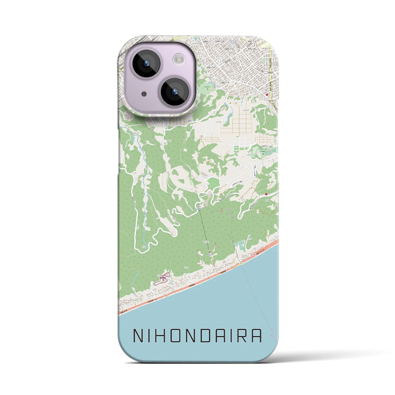 【日本平(静岡県)】地図柄iPhoneケース(バックカバータイプ)