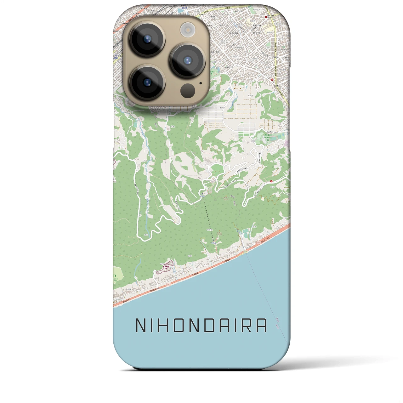 【日本平(静岡県)】地図柄iPhoneケース(バックカバータイプ)