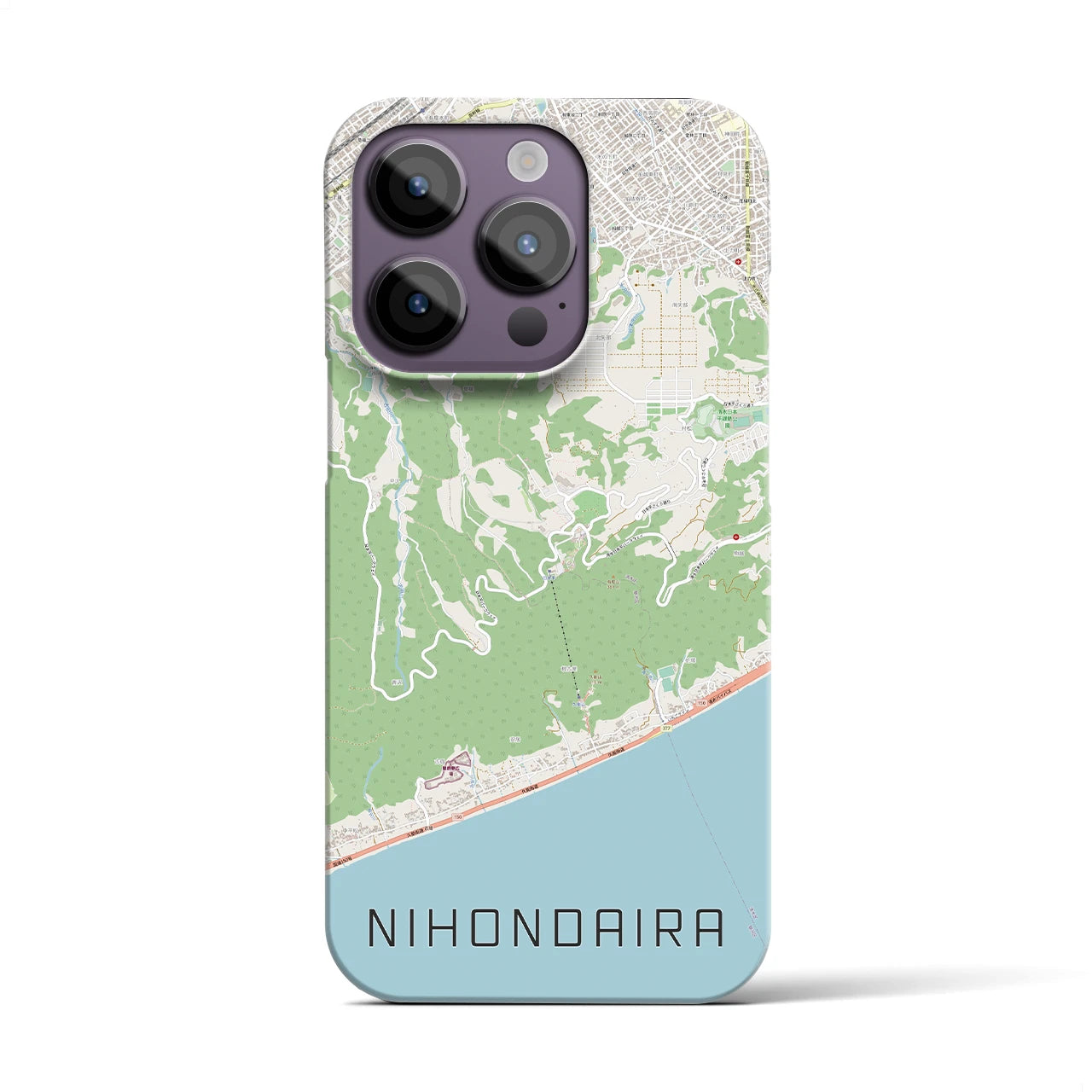 【日本平(静岡県)】地図柄iPhoneケース(バックカバータイプ)