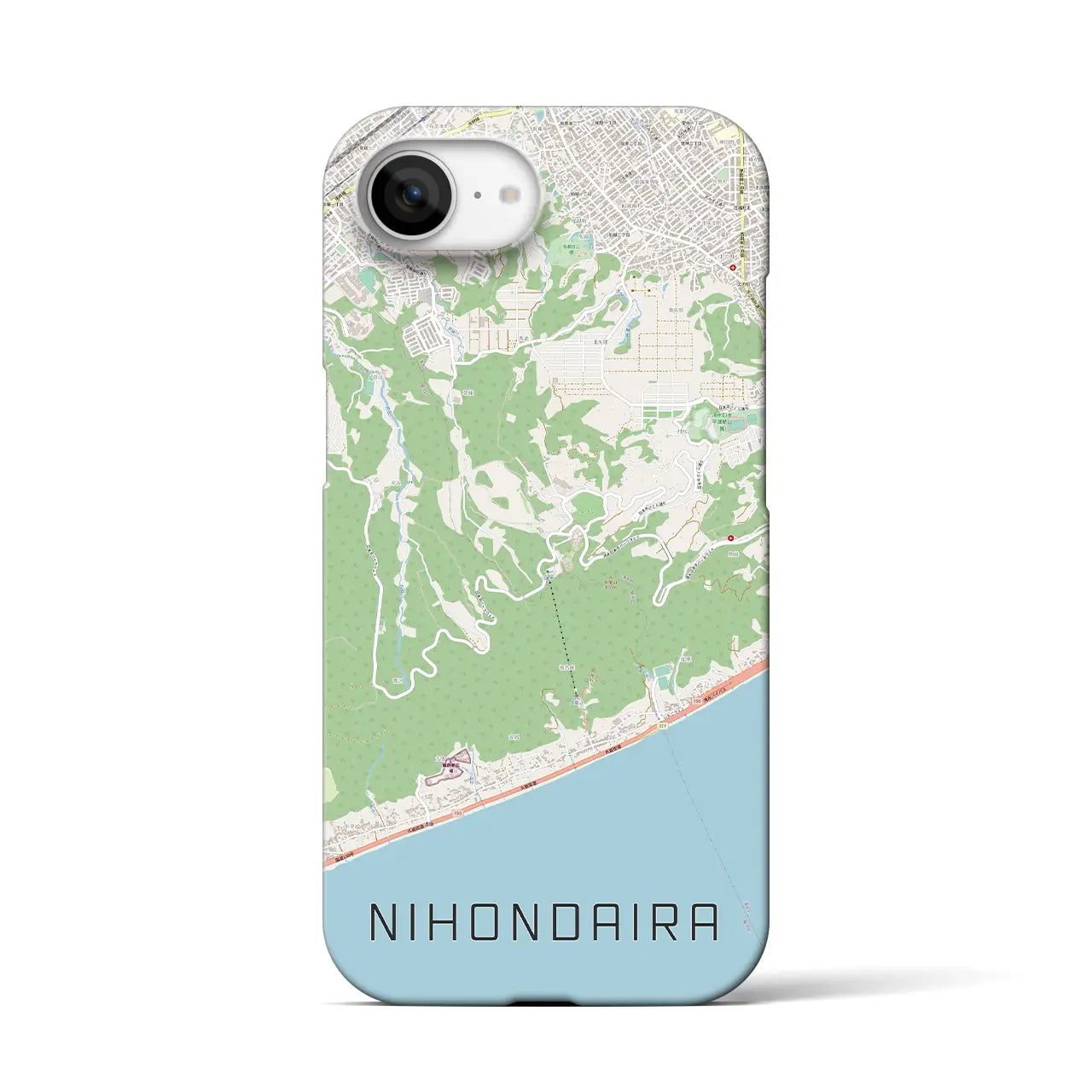 【日本平(静岡県)】地図柄iPhoneケース(バックカバータイプ)