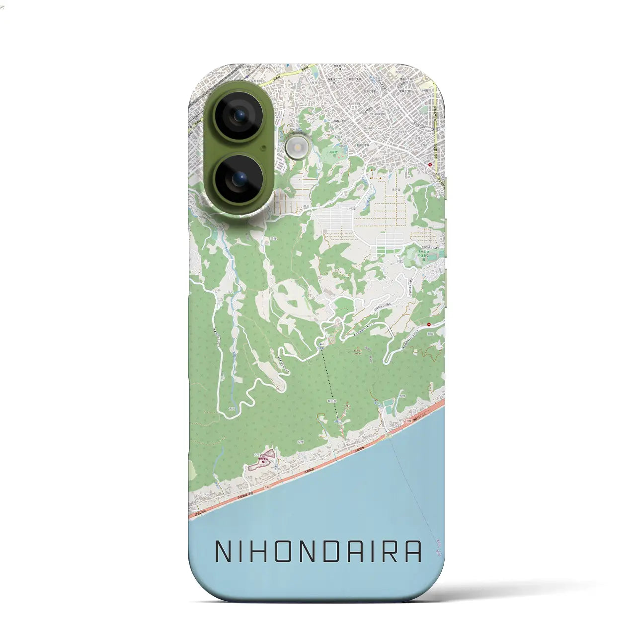 【日本平(静岡県)】地図柄iPhoneケース(バックカバータイプ)