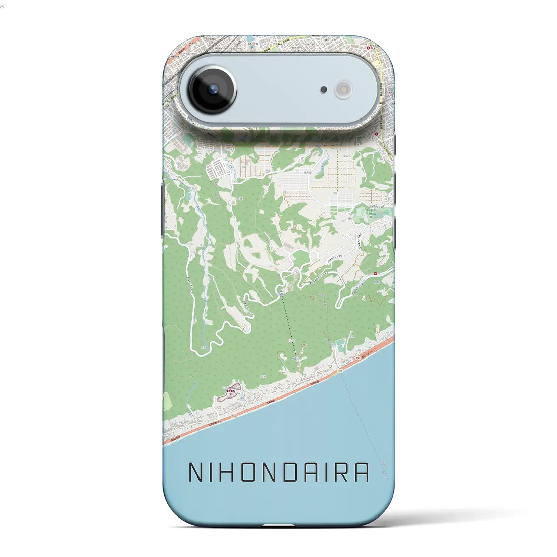 【日本平(静岡県)】地図柄iPhoneケース(バックカバータイプ)ナチュラル・iPhone 17 Pro Max 用