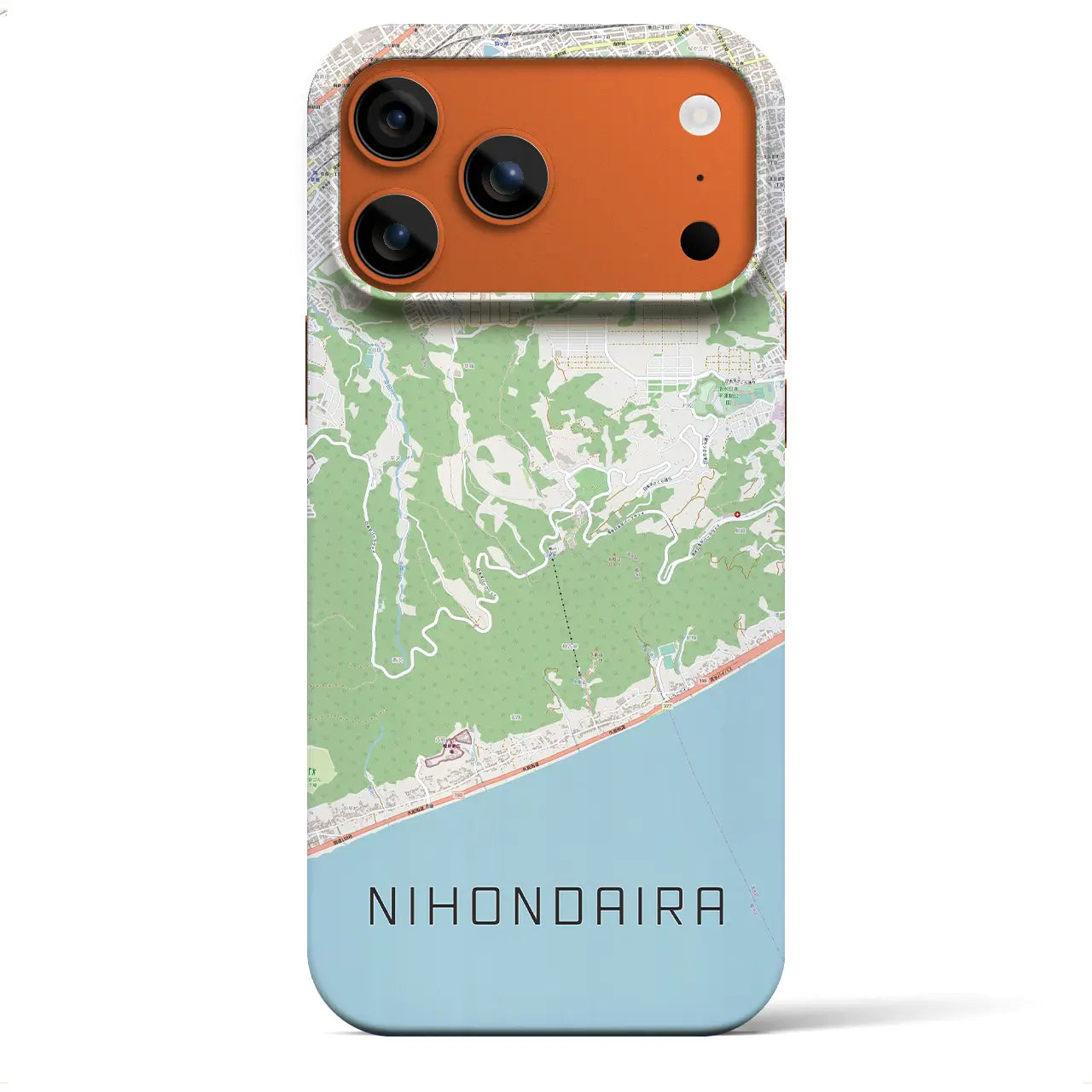 【日本平(静岡県)】地図柄iPhoneケース(バックカバータイプ)