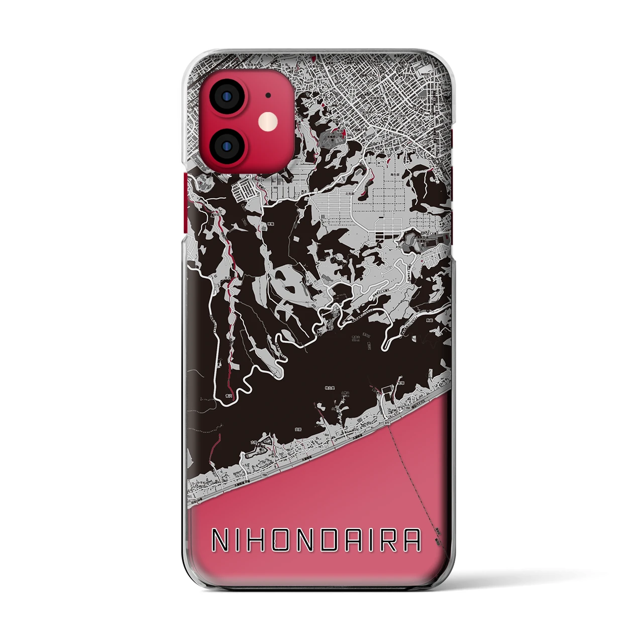 【日本平(静岡県)】地図柄iPhoneケース(クリアタイプ)