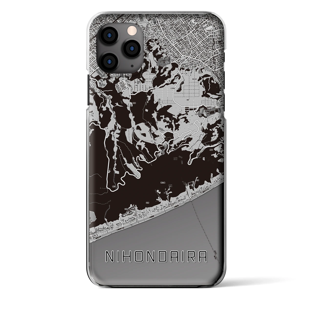 【日本平(静岡県)】地図柄iPhoneケース(クリアタイプ)