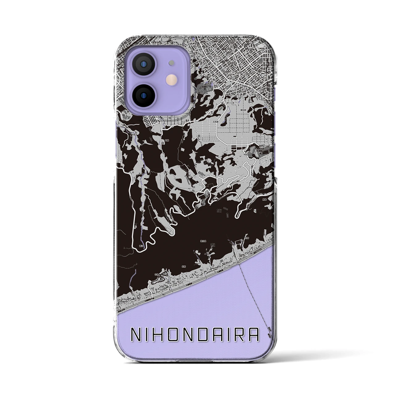 【日本平(静岡県)】地図柄iPhoneケース(クリアタイプ)