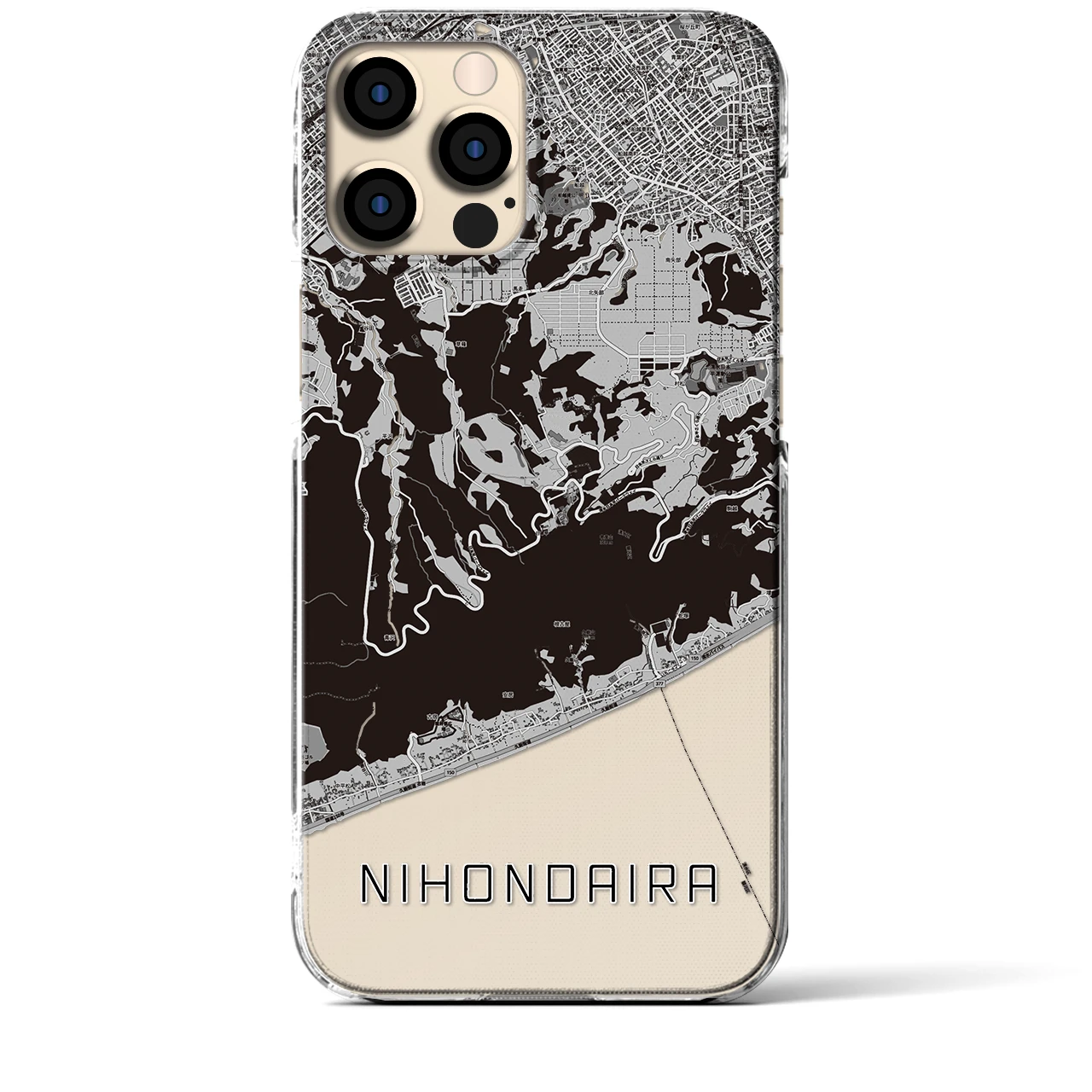 【日本平(静岡県)】地図柄iPhoneケース(クリアタイプ)