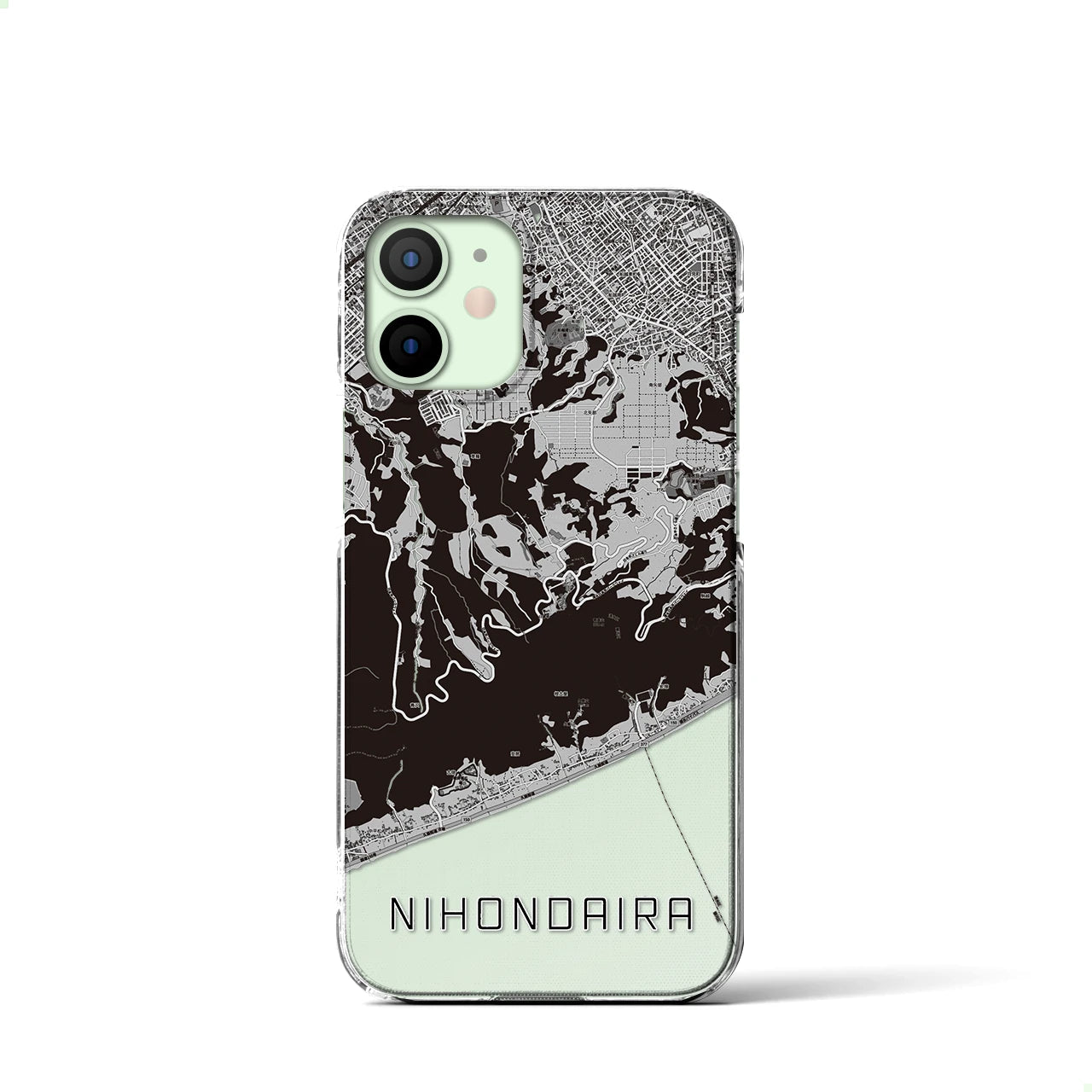 【日本平(静岡県)】地図柄iPhoneケース(クリアタイプ)