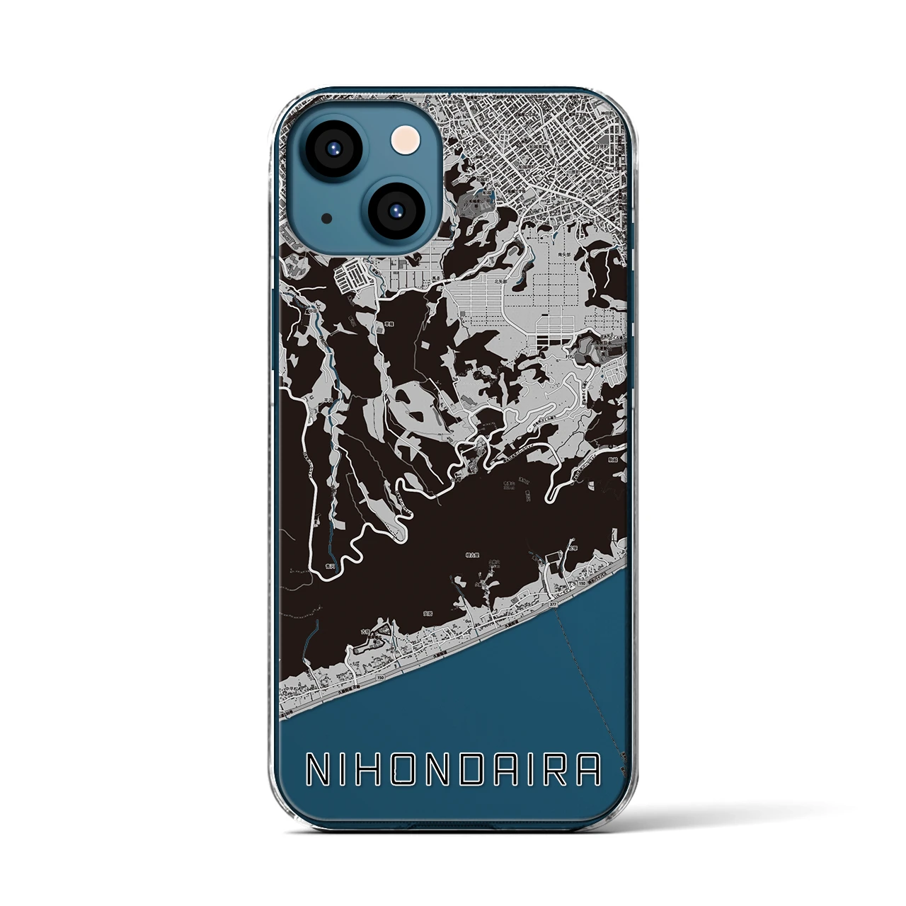 【日本平(静岡県)】地図柄iPhoneケース(クリアタイプ)