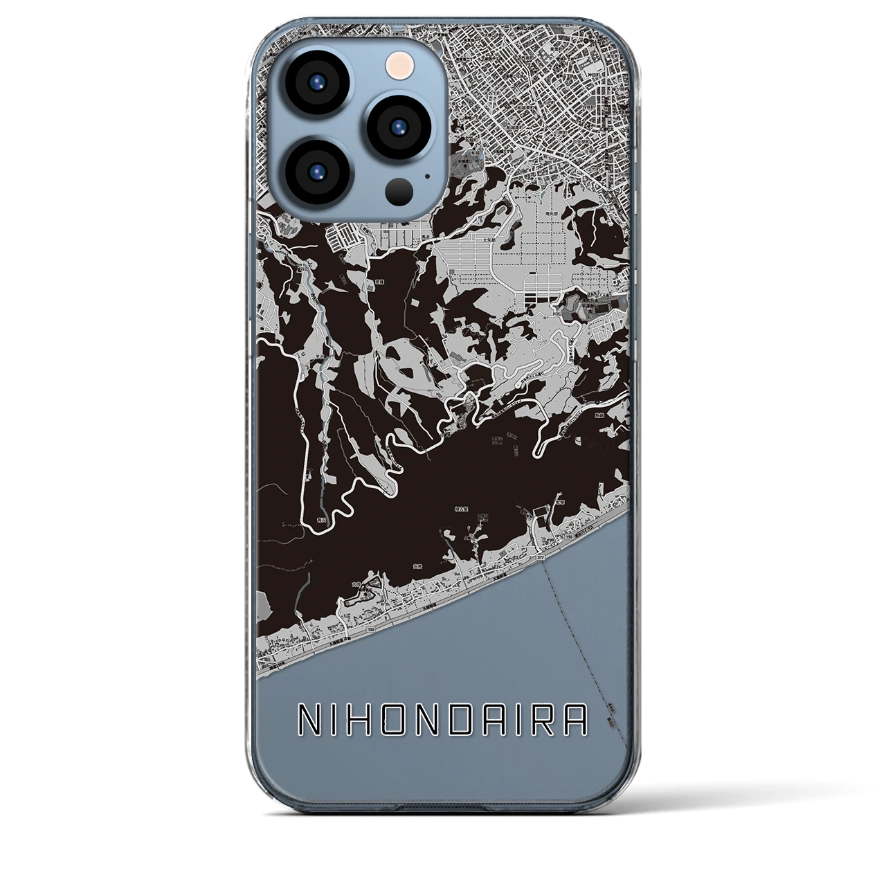 【日本平(静岡県)】地図柄iPhoneケース(クリアタイプ)