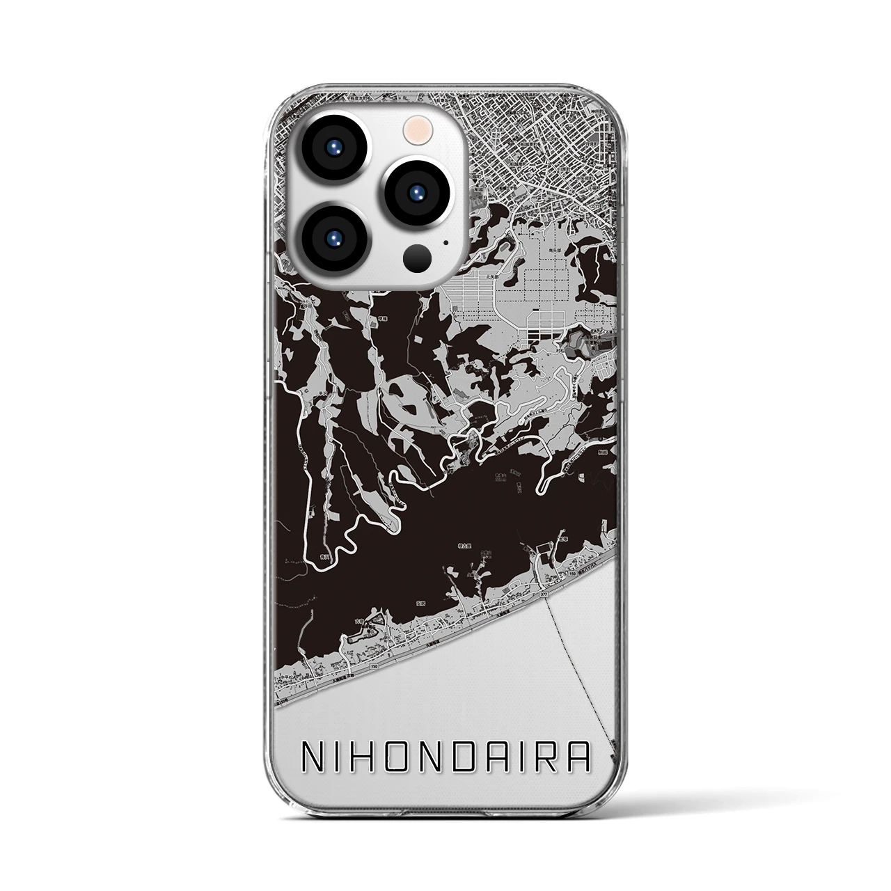 【日本平(静岡県)】地図柄iPhoneケース(クリアタイプ)