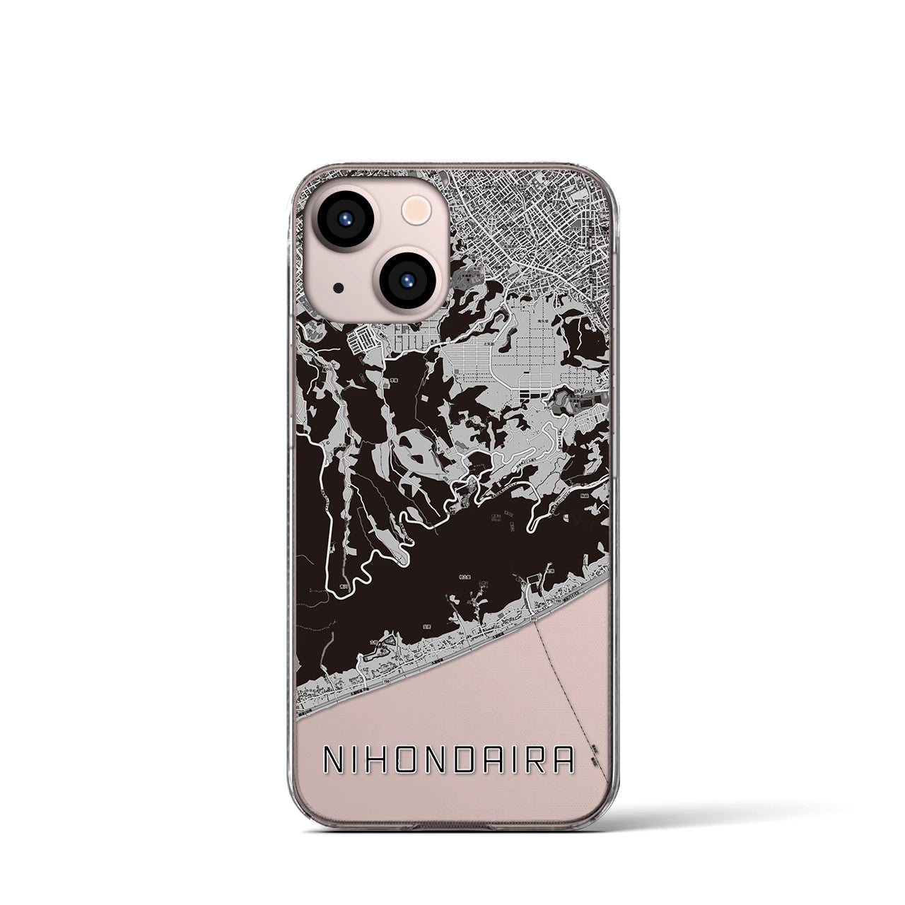 【日本平(静岡県)】地図柄iPhoneケース(クリアタイプ)