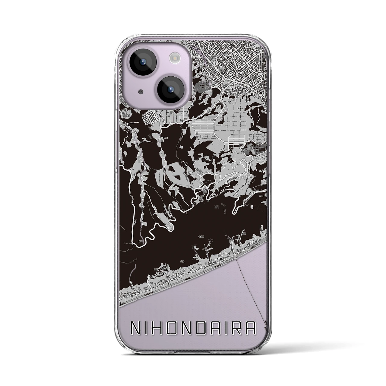 【日本平(静岡県)】地図柄iPhoneケース(クリアタイプ)