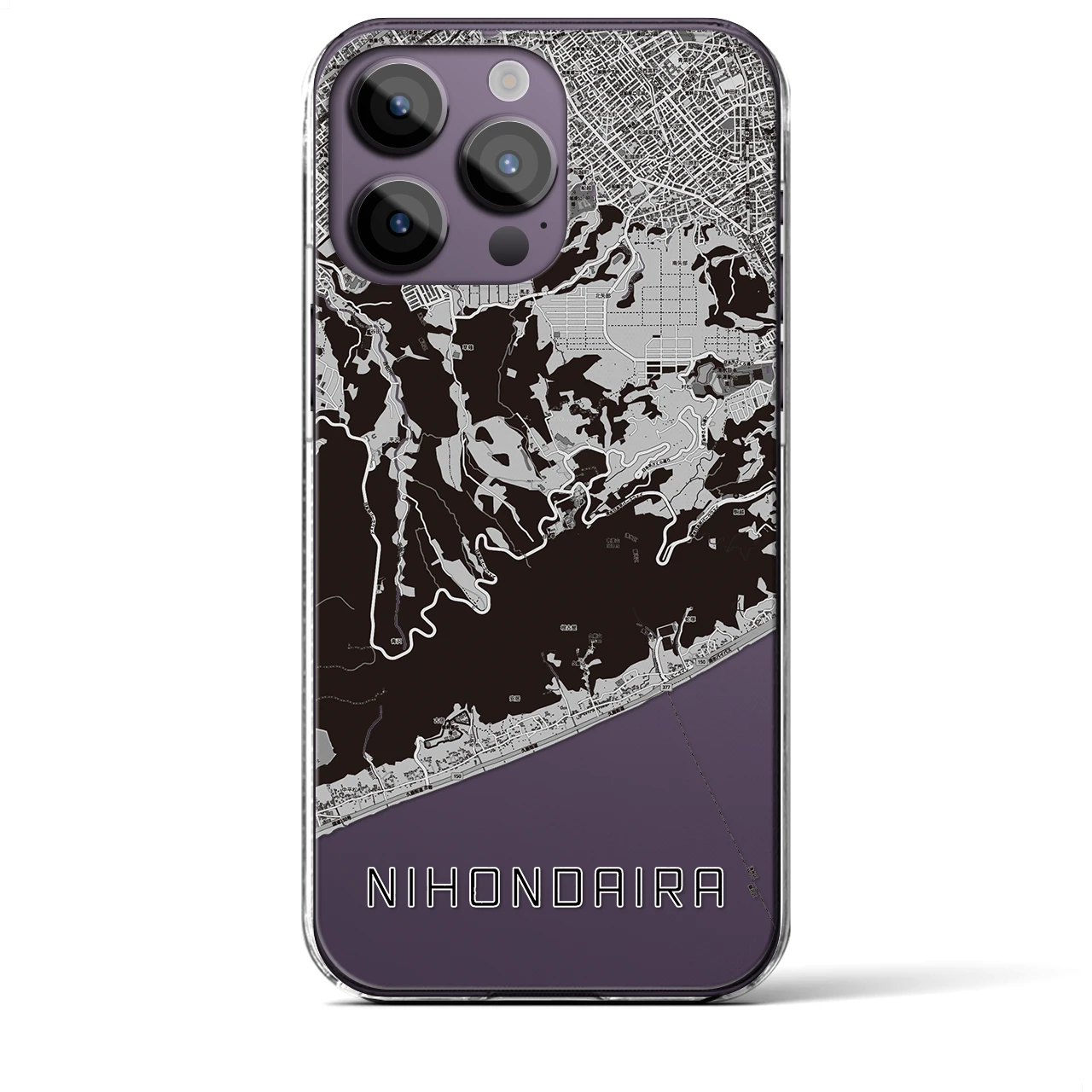 【日本平(静岡県)】地図柄iPhoneケース(クリアタイプ)