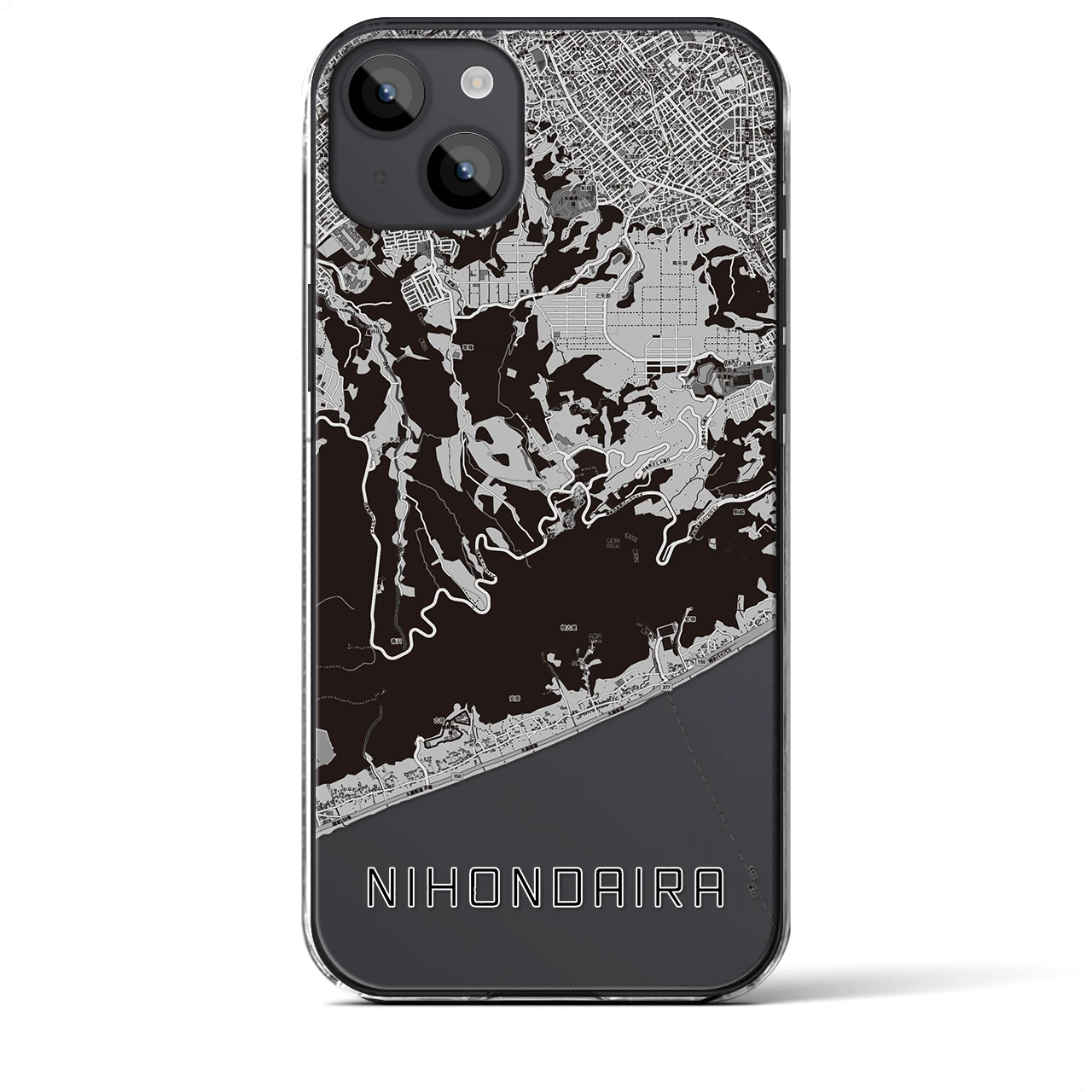 【日本平(静岡県)】地図柄iPhoneケース(クリアタイプ)