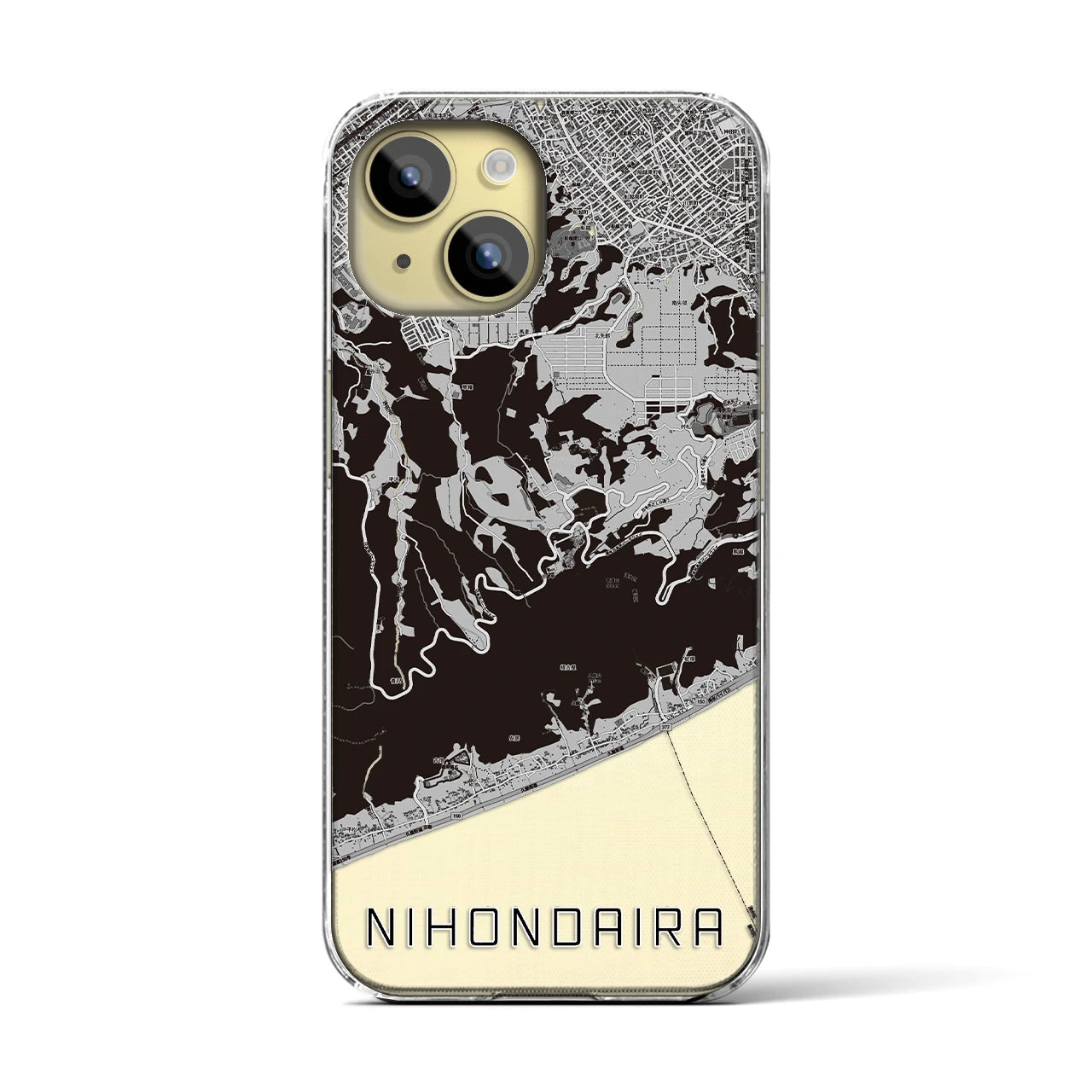 【日本平(静岡県)】地図柄iPhoneケース(クリアタイプ)