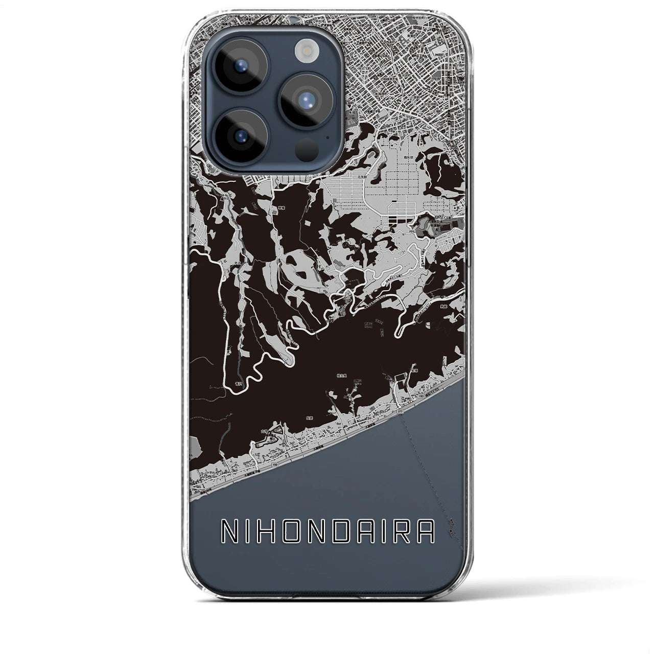 【日本平(静岡県)】地図柄iPhoneケース(クリアタイプ)