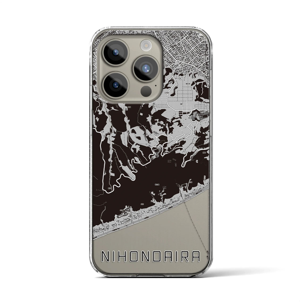 【日本平(静岡県)】地図柄iPhoneケース(クリアタイプ)