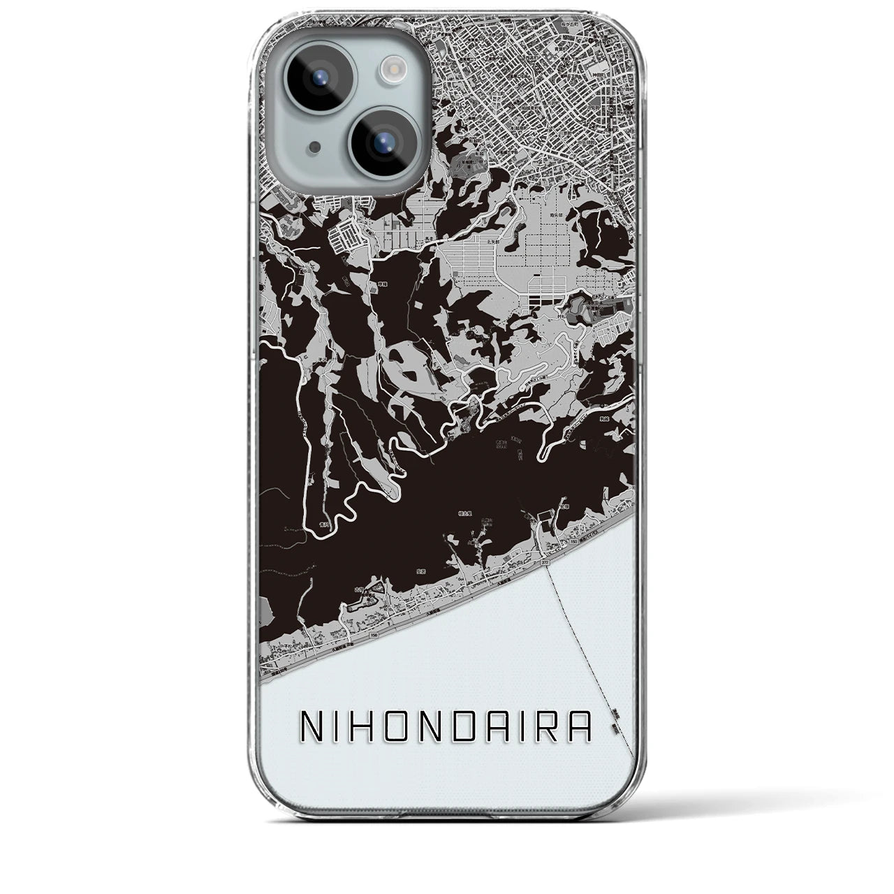 【日本平(静岡県)】地図柄iPhoneケース(クリアタイプ)