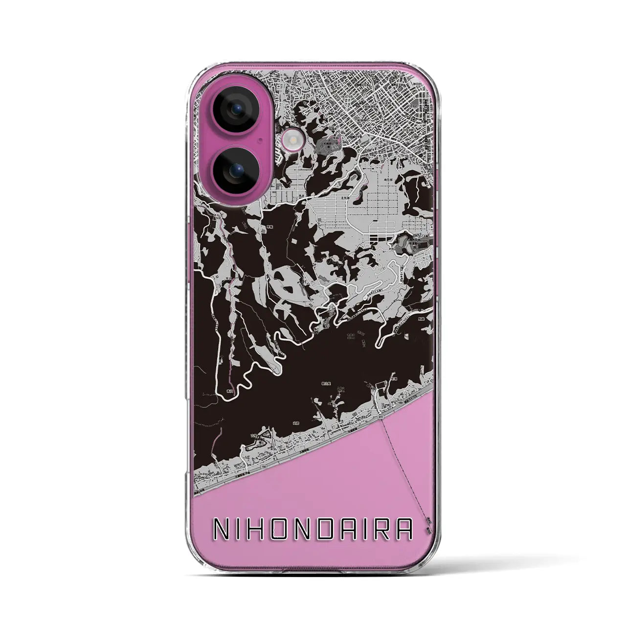 【日本平(静岡県)】地図柄iPhoneケース(クリアタイプ)