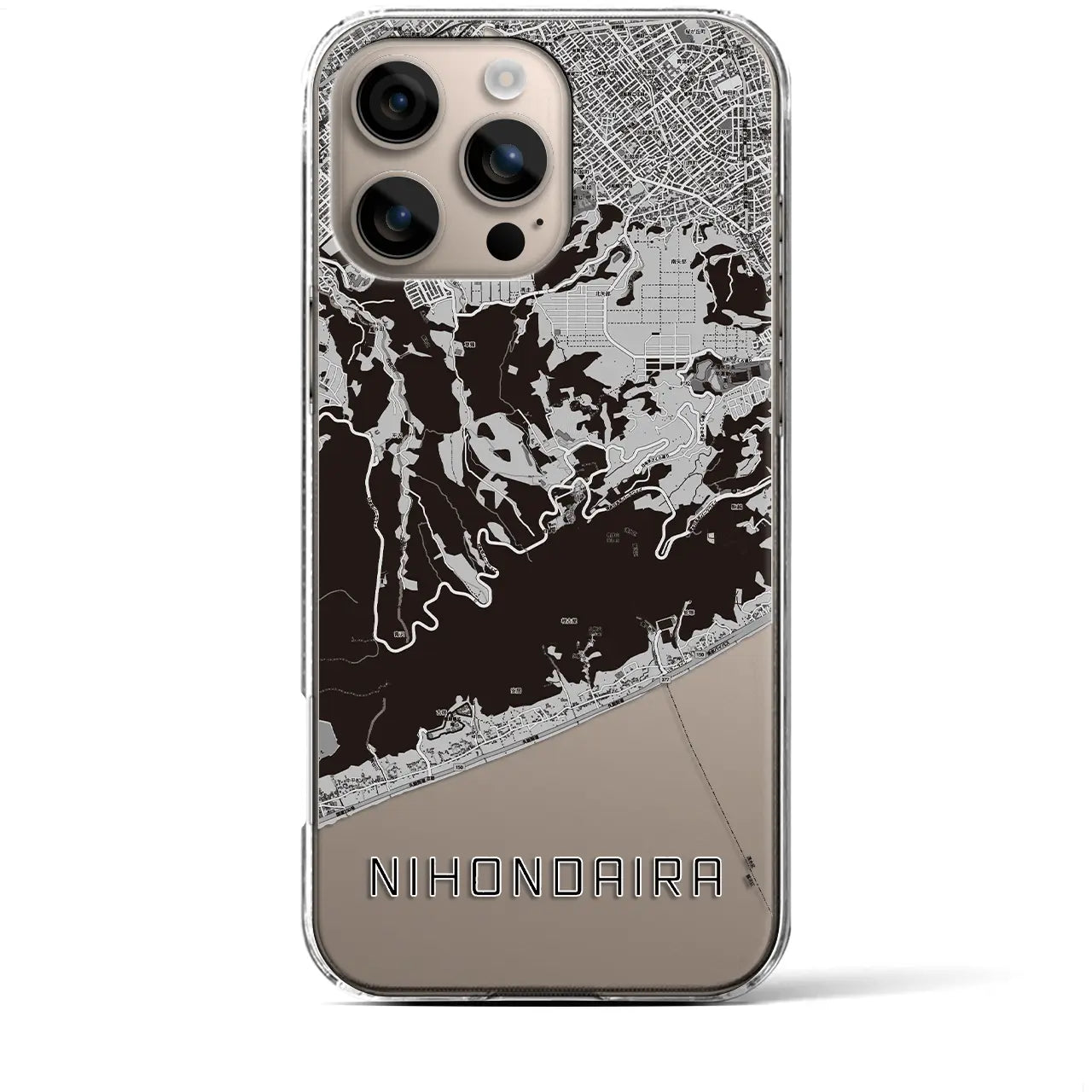 【日本平(静岡県)】地図柄iPhoneケース(クリアタイプ)