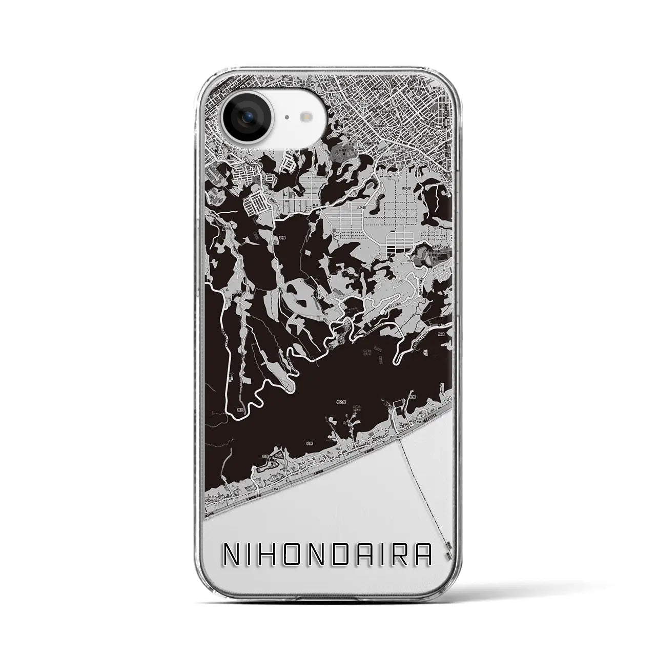 【日本平(静岡県)】地図柄iPhoneケース(クリアタイプ)