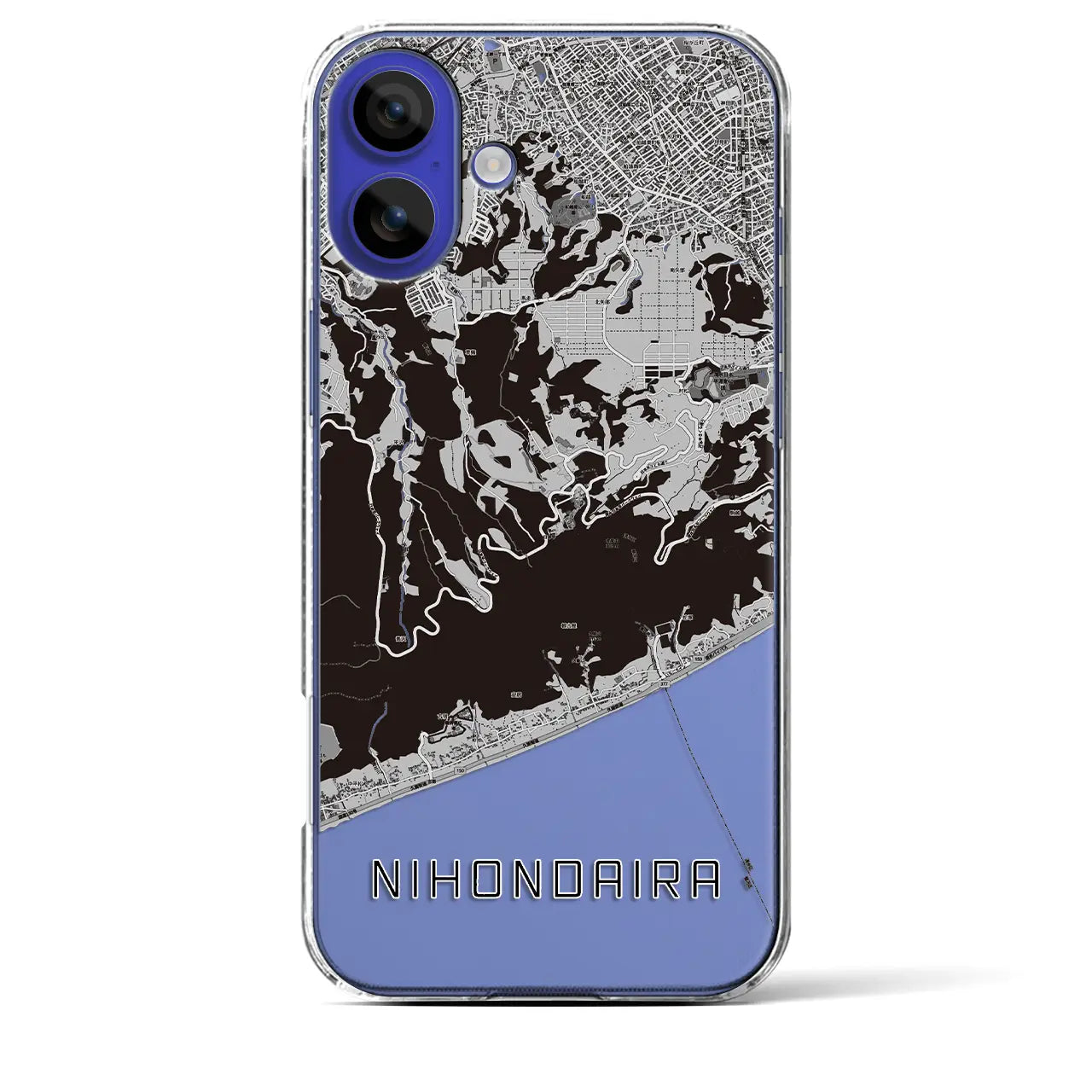 【日本平(静岡県)】地図柄iPhoneケース(クリアタイプ)