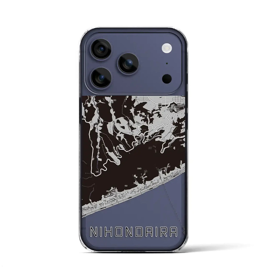 【日本平(静岡県)】地図柄iPhoneケース(クリアタイプ)