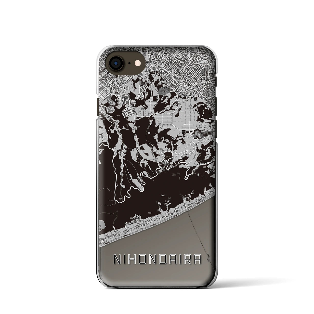 【日本平(静岡県)】地図柄iPhoneケース(クリアタイプ)