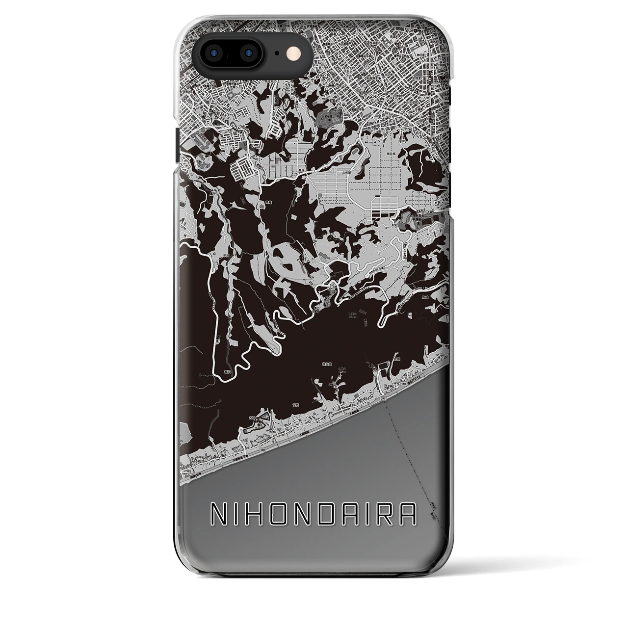 【日本平(静岡県)】地図柄iPhoneケース(クリアタイプ)