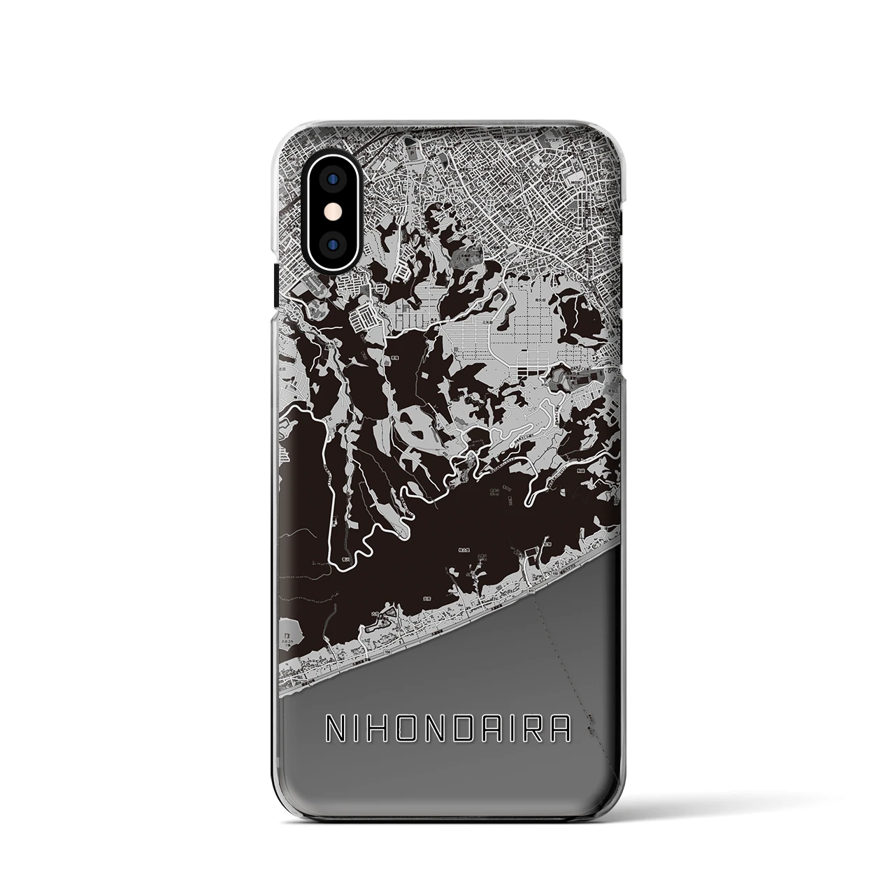 【日本平(静岡県)】地図柄iPhoneケース(クリアタイプ)