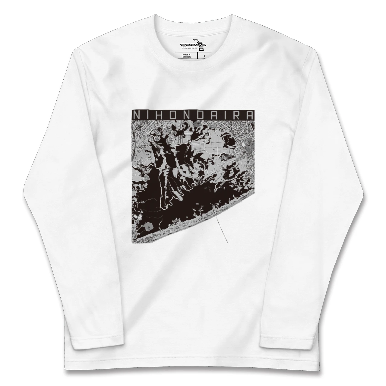 【日本平(静岡県)】地図柄ロングスリーブTシャツ