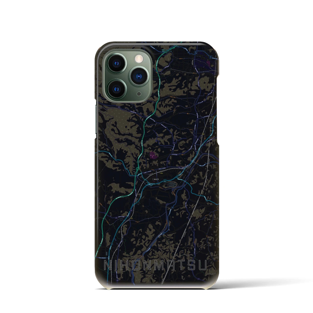 【二本松(福島県)】地図柄iPhoneケース(バックカバータイプ)