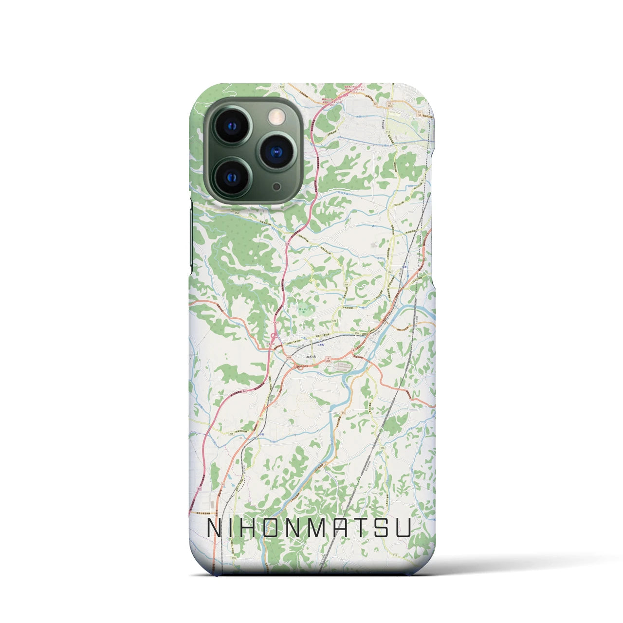 【二本松(福島県)】地図柄iPhoneケース(バックカバータイプ)