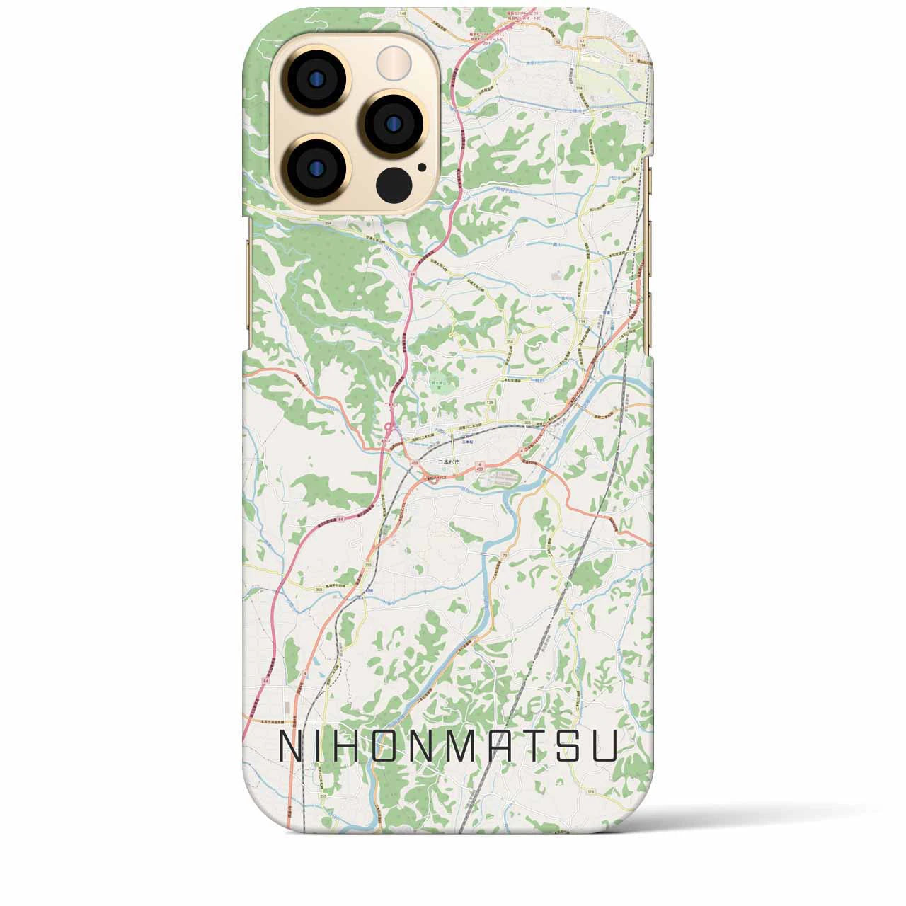 【二本松(福島県)】地図柄iPhoneケース(バックカバータイプ)