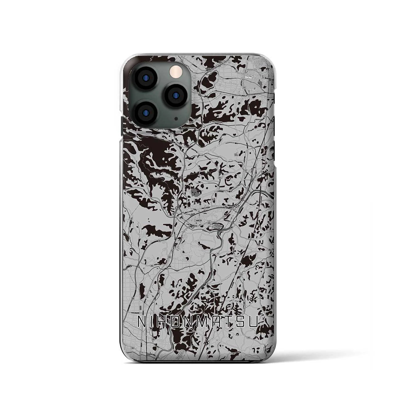 【二本松(福島県)】地図柄iPhoneケース(クリアタイプ)