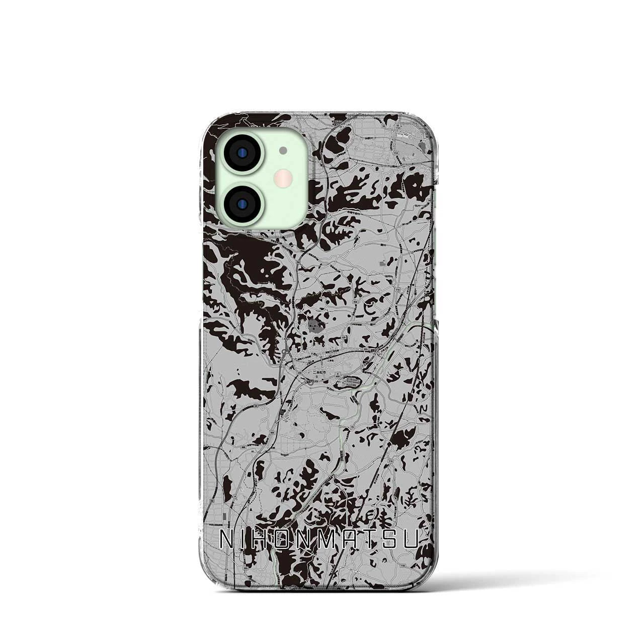 【二本松(福島県)】地図柄iPhoneケース(クリアタイプ)